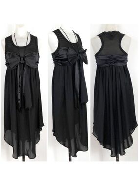 Jean-Paul Gaultier Pleated Silk & Satin sleeveless Dress size 6 NEW